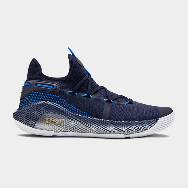 Under Armour Curry 6 Team - Panske Basketbalove Topanky - Námornícka Modrá/Biele